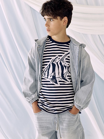 Бомбер деним для мальчика